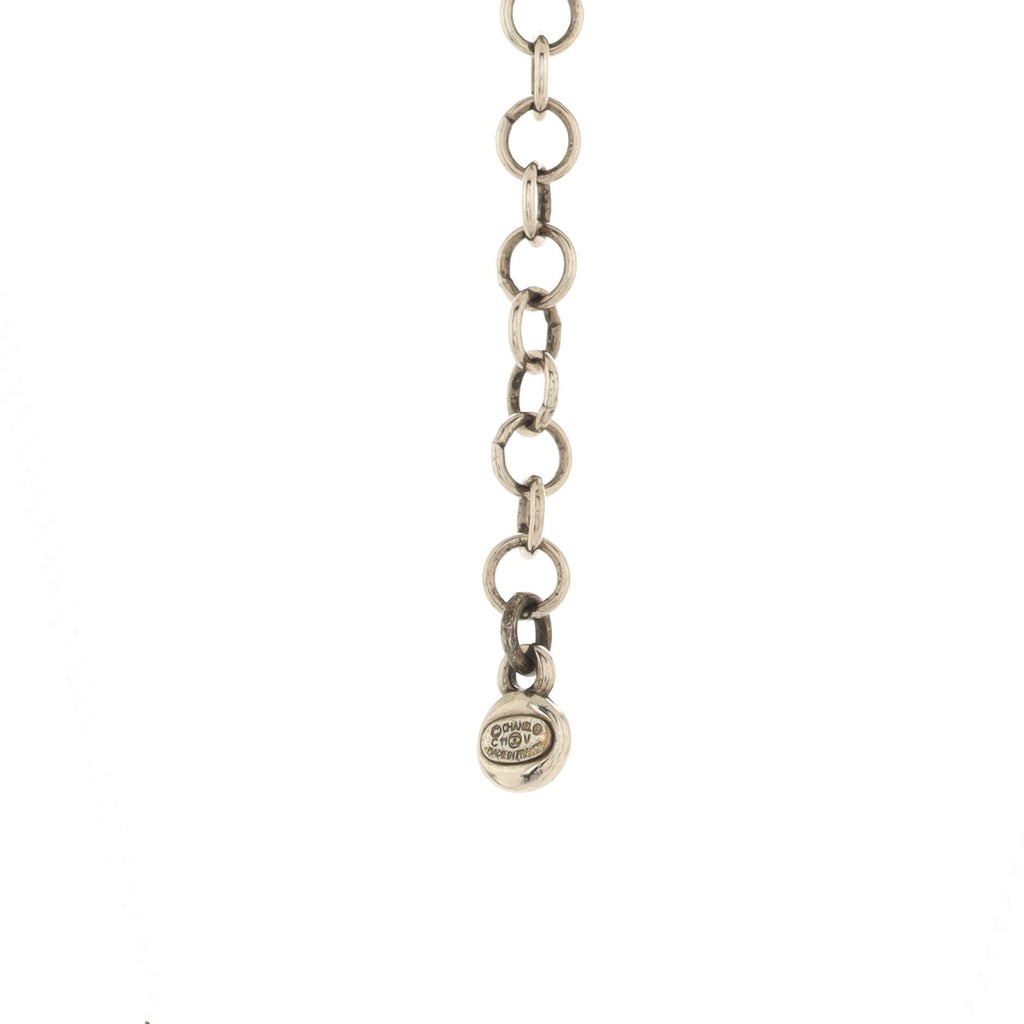CC Cluster Drop Pendant Necklace Metal with Crystals