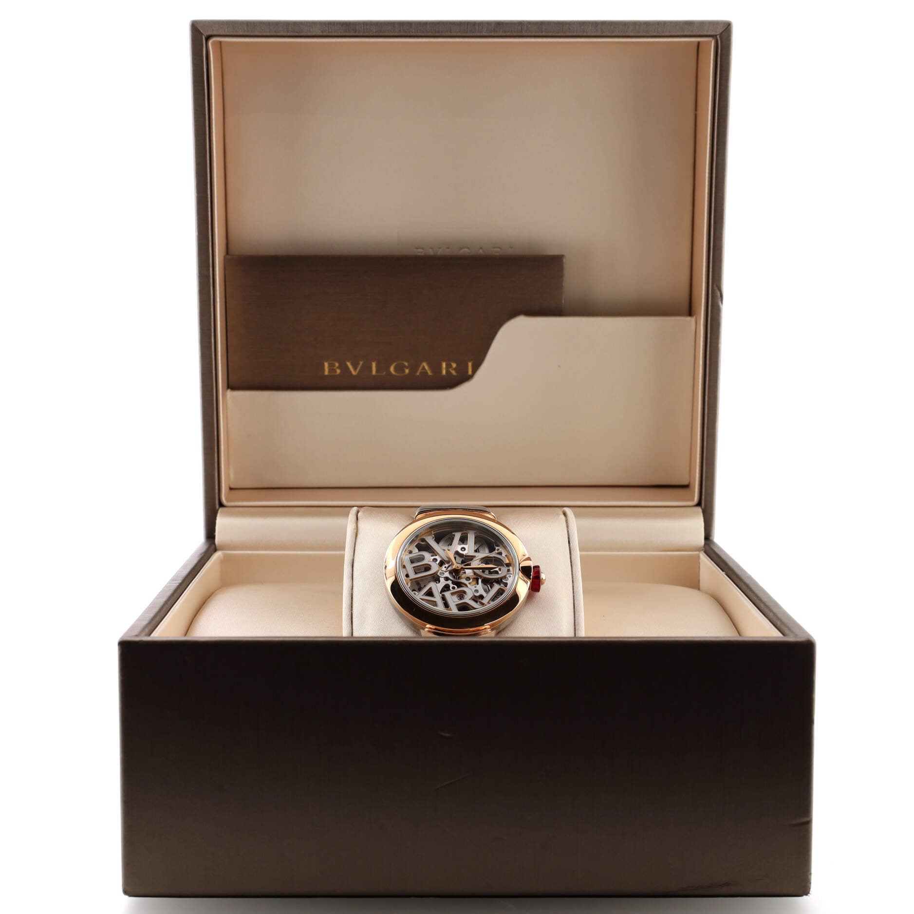 LVCEA Skeleton Automatic Watch Stainless Steel with Rose Gold 33