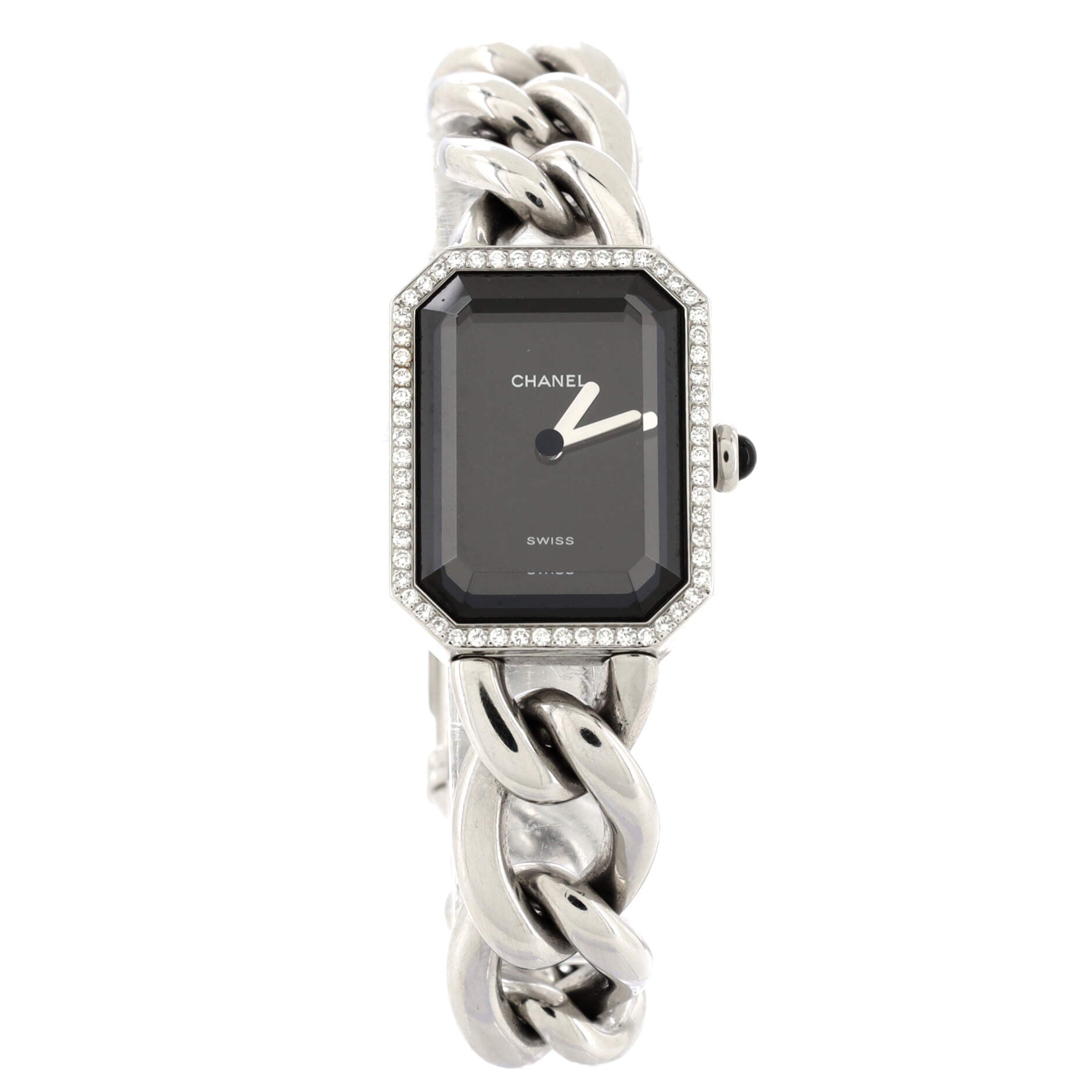 Premiere Chain Quartz Watch Stainless Steel with Diamond  Bezel 20
