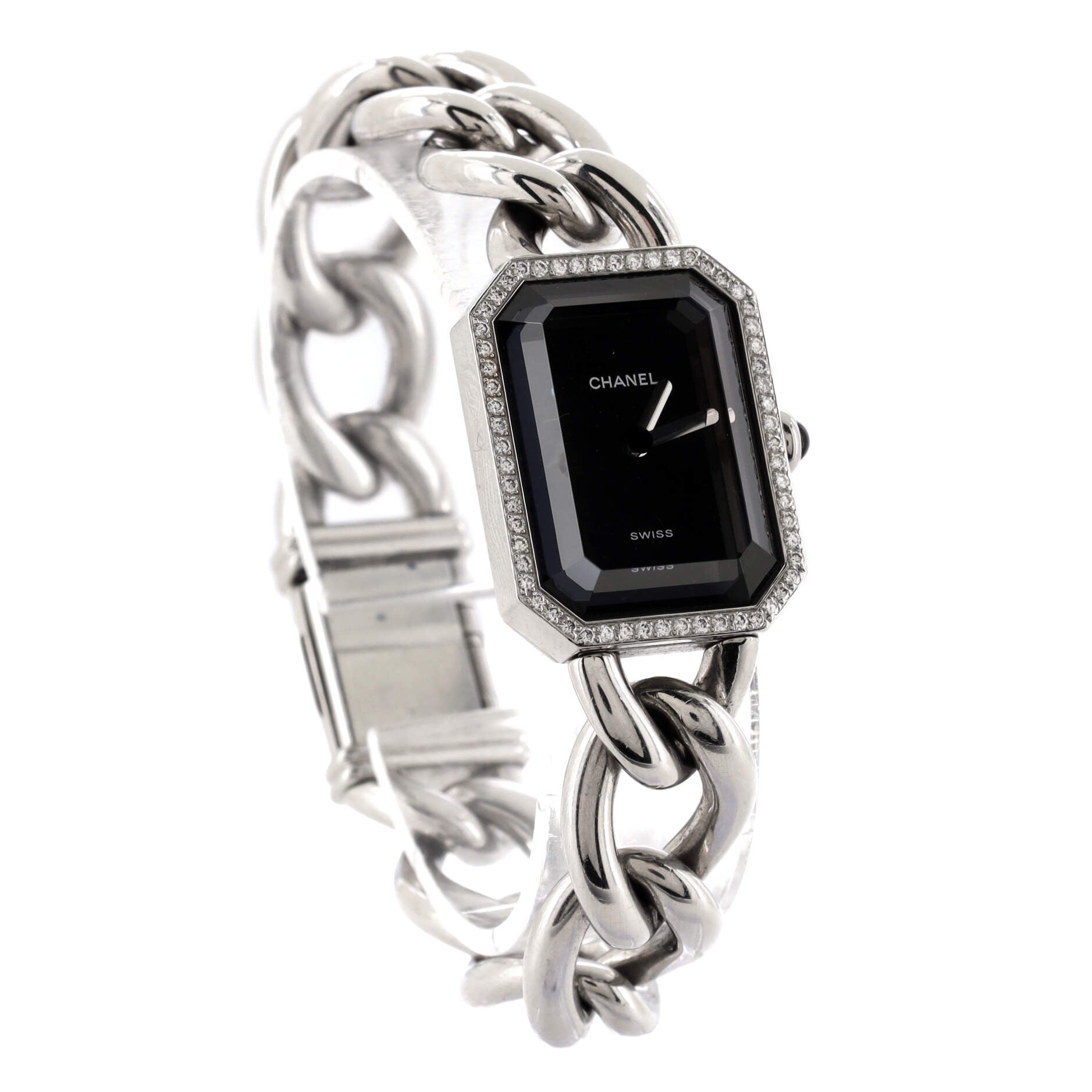 Premiere Chain Quartz Watch Stainless Steel with Diamond  Bezel 20