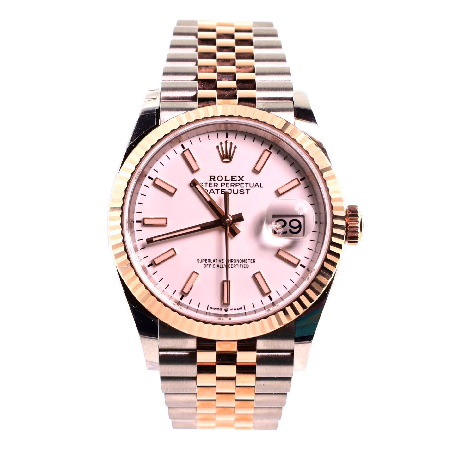 Oyster Perpetual Datejust Automatic Watch Stainless Steel and Rose Gold 36