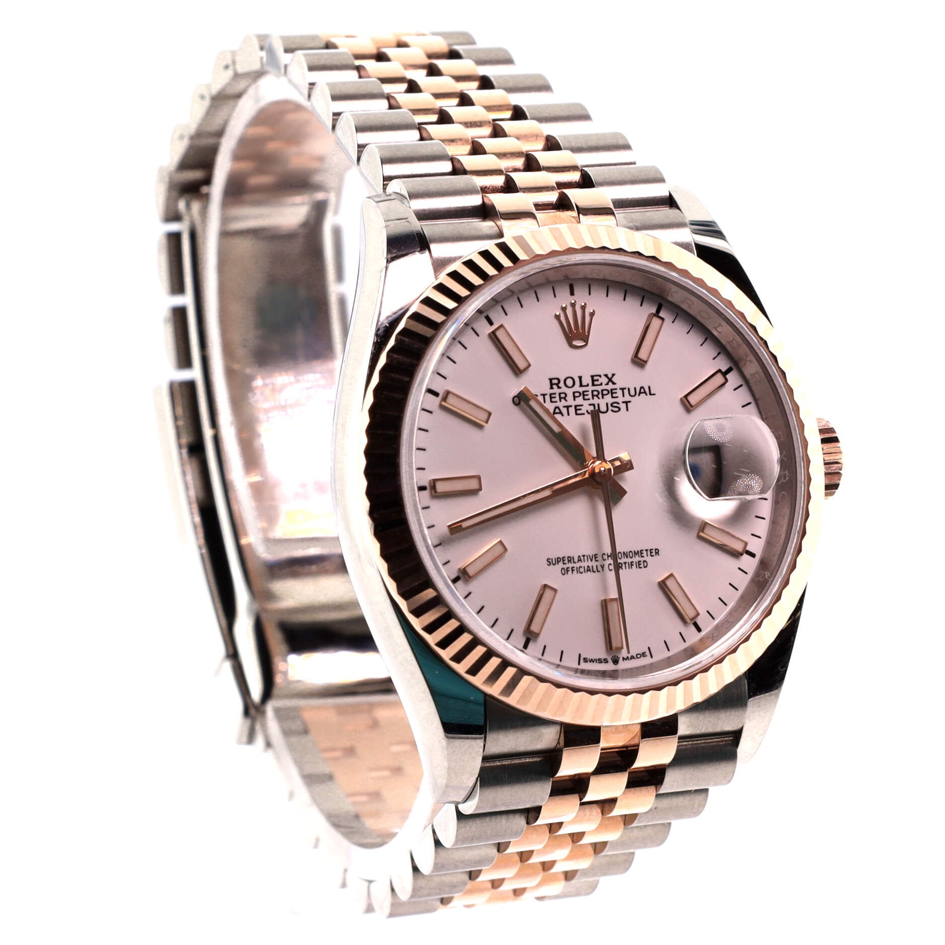 Oyster Perpetual Datejust Automatic Watch Stainless Steel and Rose Gold 36