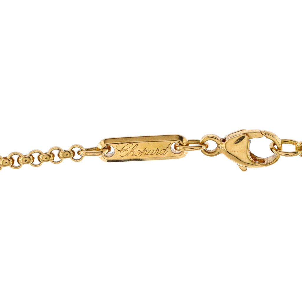 Happy 3 Diamonds Cross Pendant Necklace 18K Yellow Gold with Floating Diamonds
