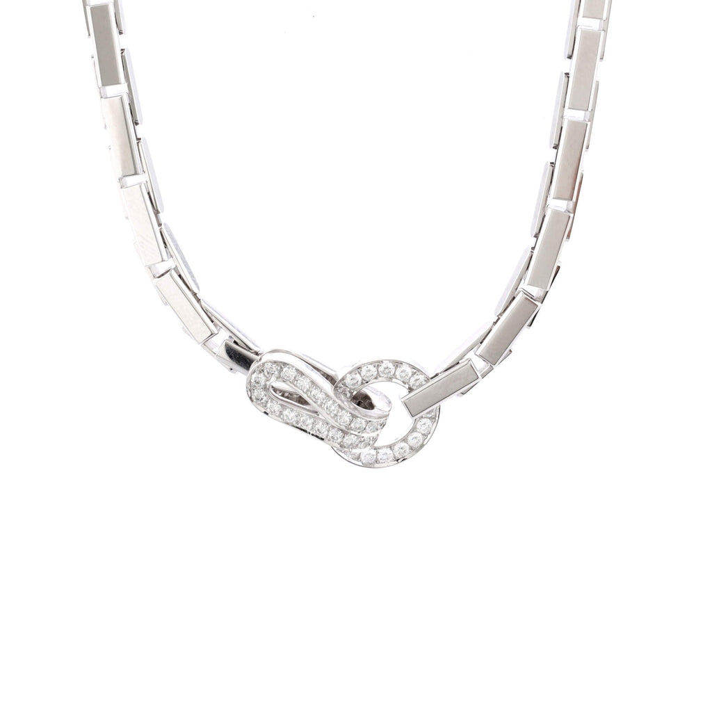 Agrafe Necklace 18K White Gold with Diamonds