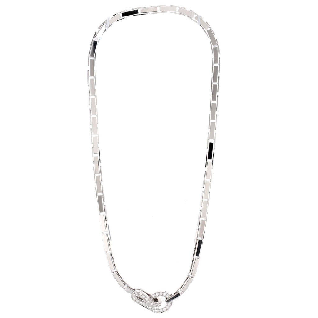 Agrafe Necklace 18K White Gold with Diamonds