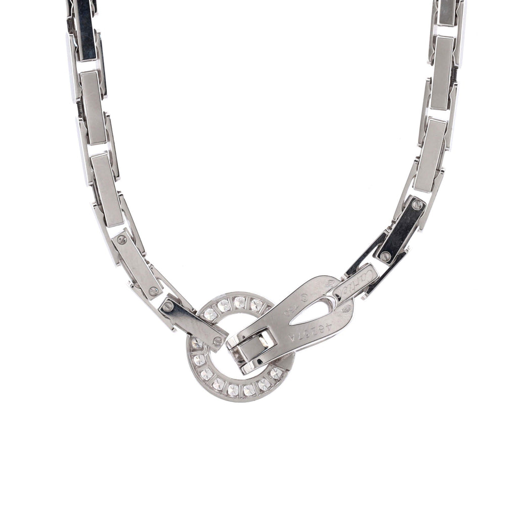 Agrafe Necklace 18K White Gold with Diamonds
