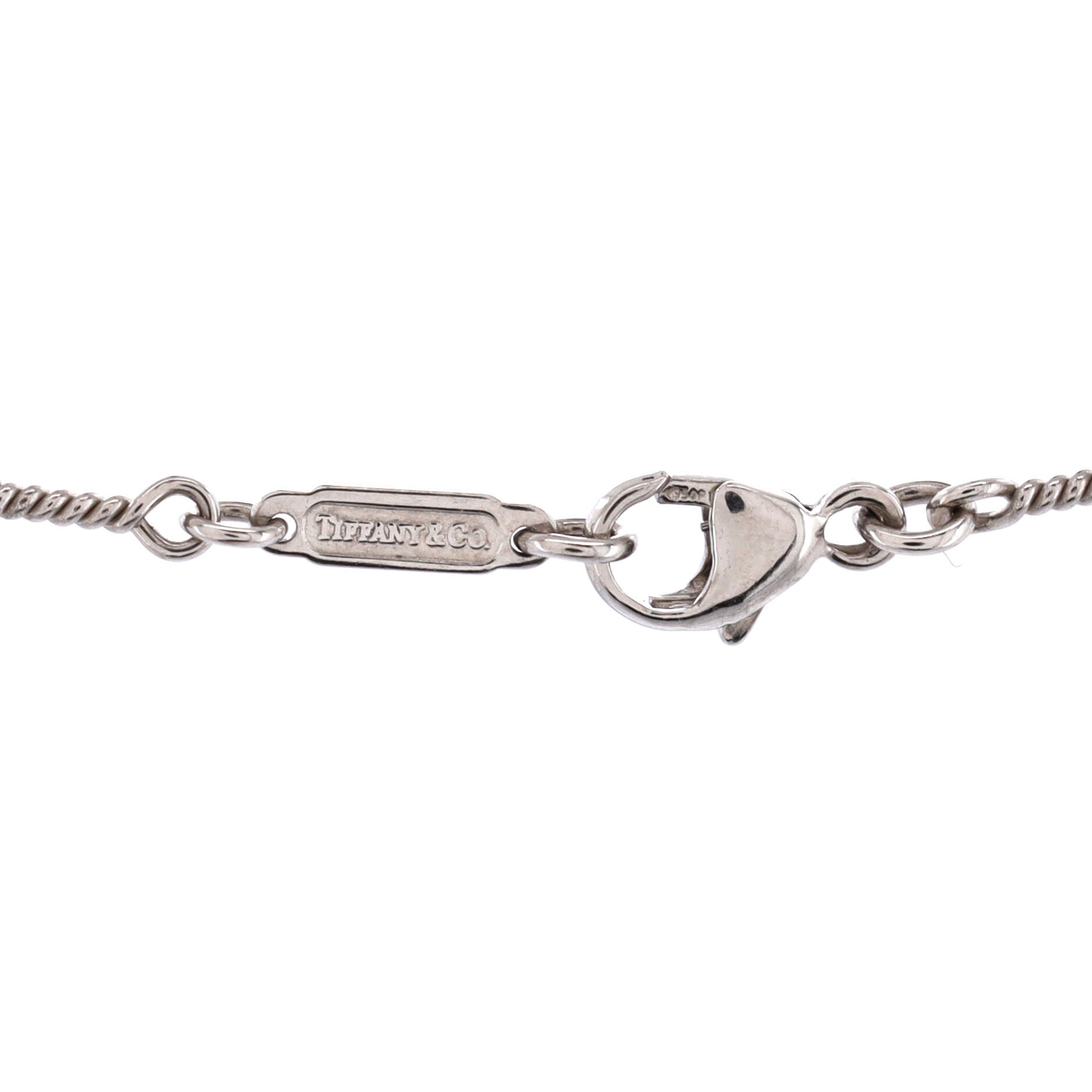 Open Heart Pendant Necklace Platinum and Diamonds