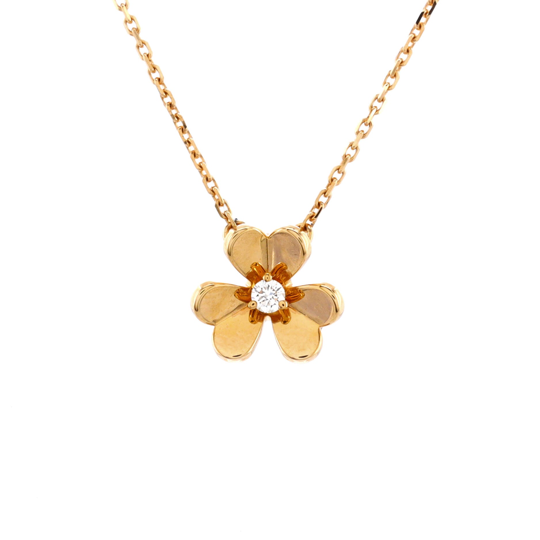 Frivole Pendant Necklace 18K Yellow Gold and Diamond Mini