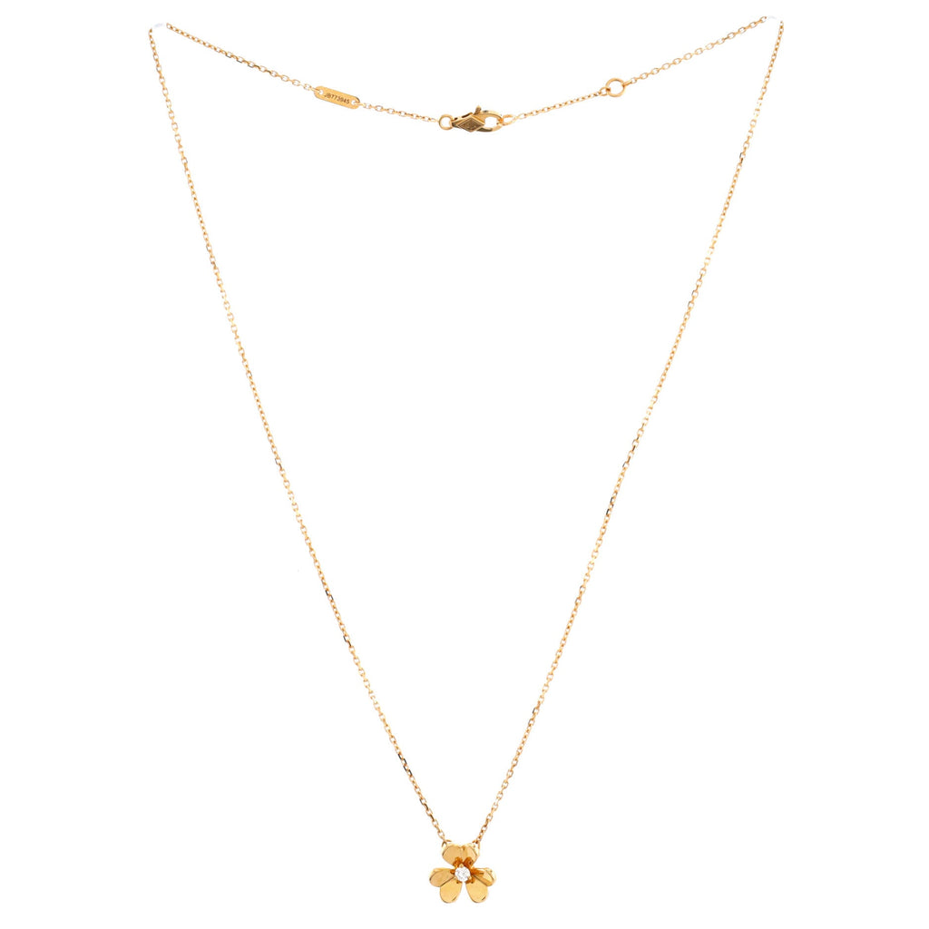 Frivole Pendant Necklace 18K Yellow Gold and Diamond Mini