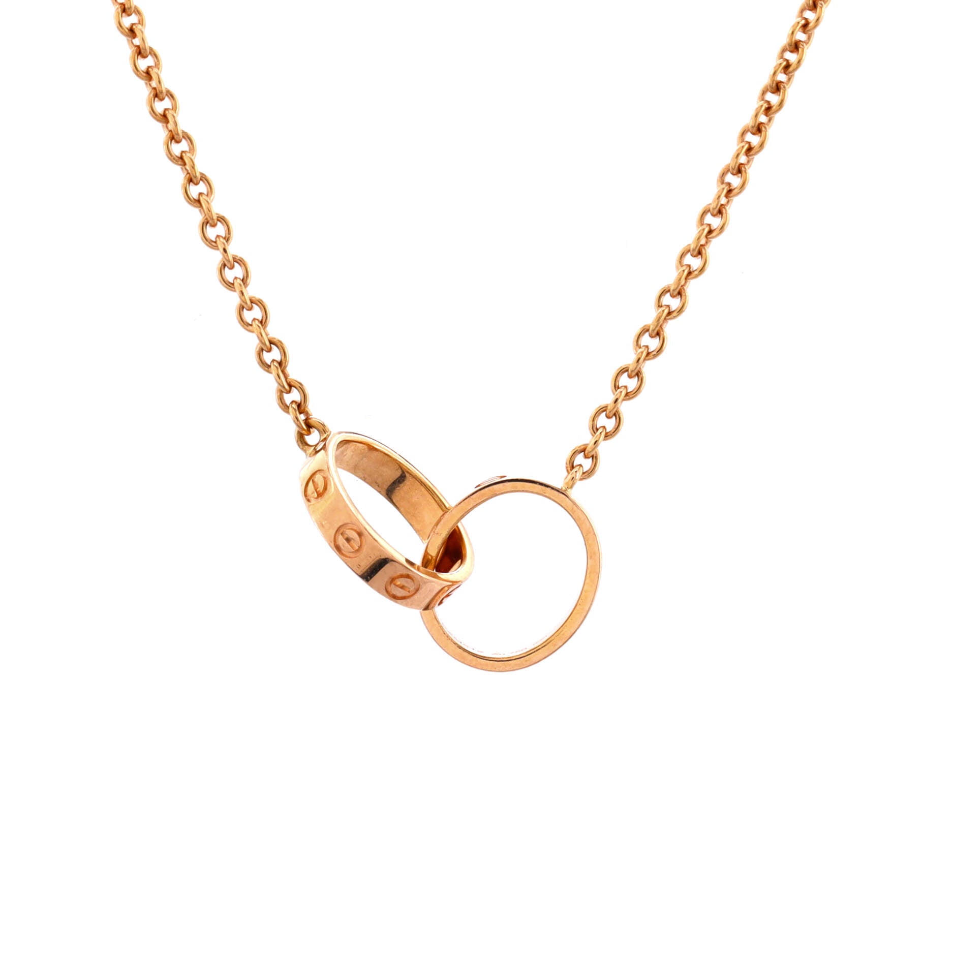 Love Interlocking Necklace 18K Rose Gold