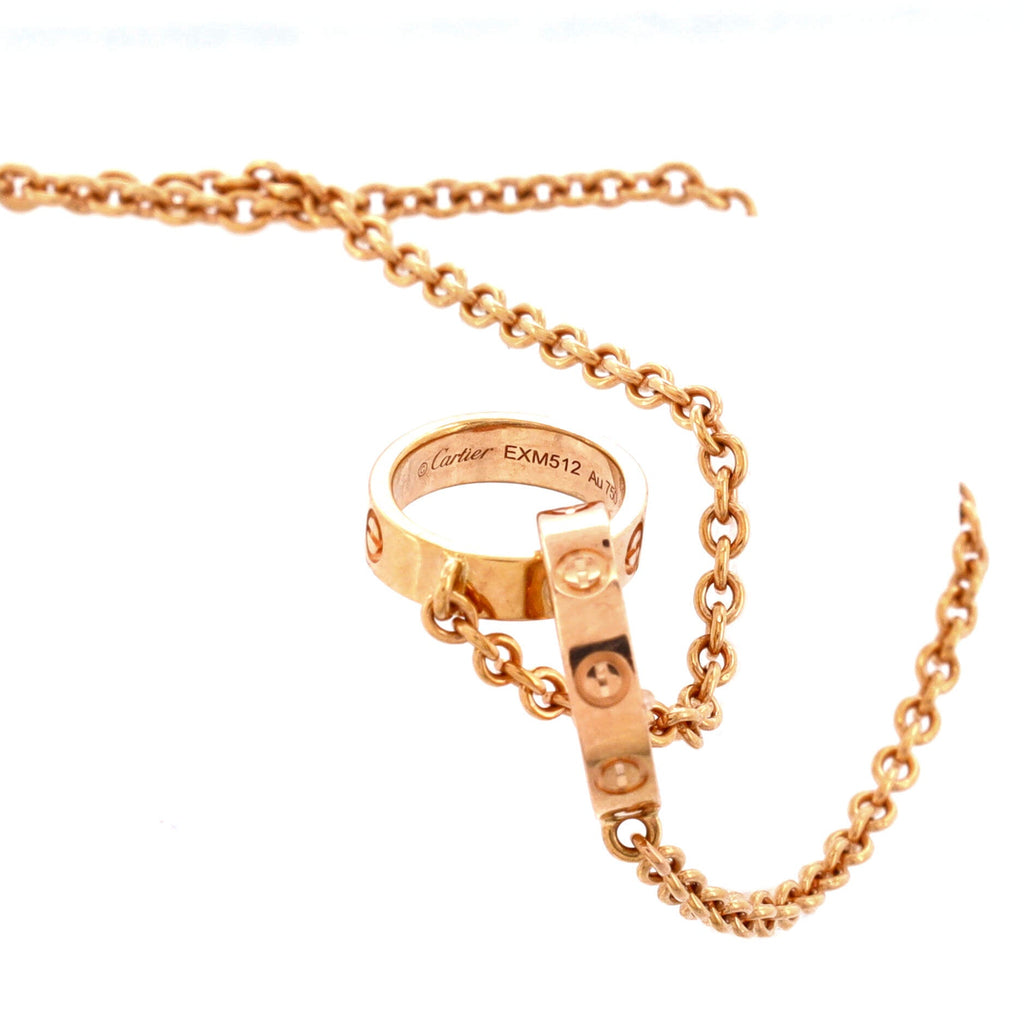 Love Interlocking Necklace 18K Rose Gold