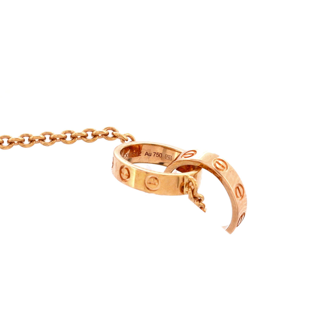 Love Interlocking Necklace 18K Rose Gold