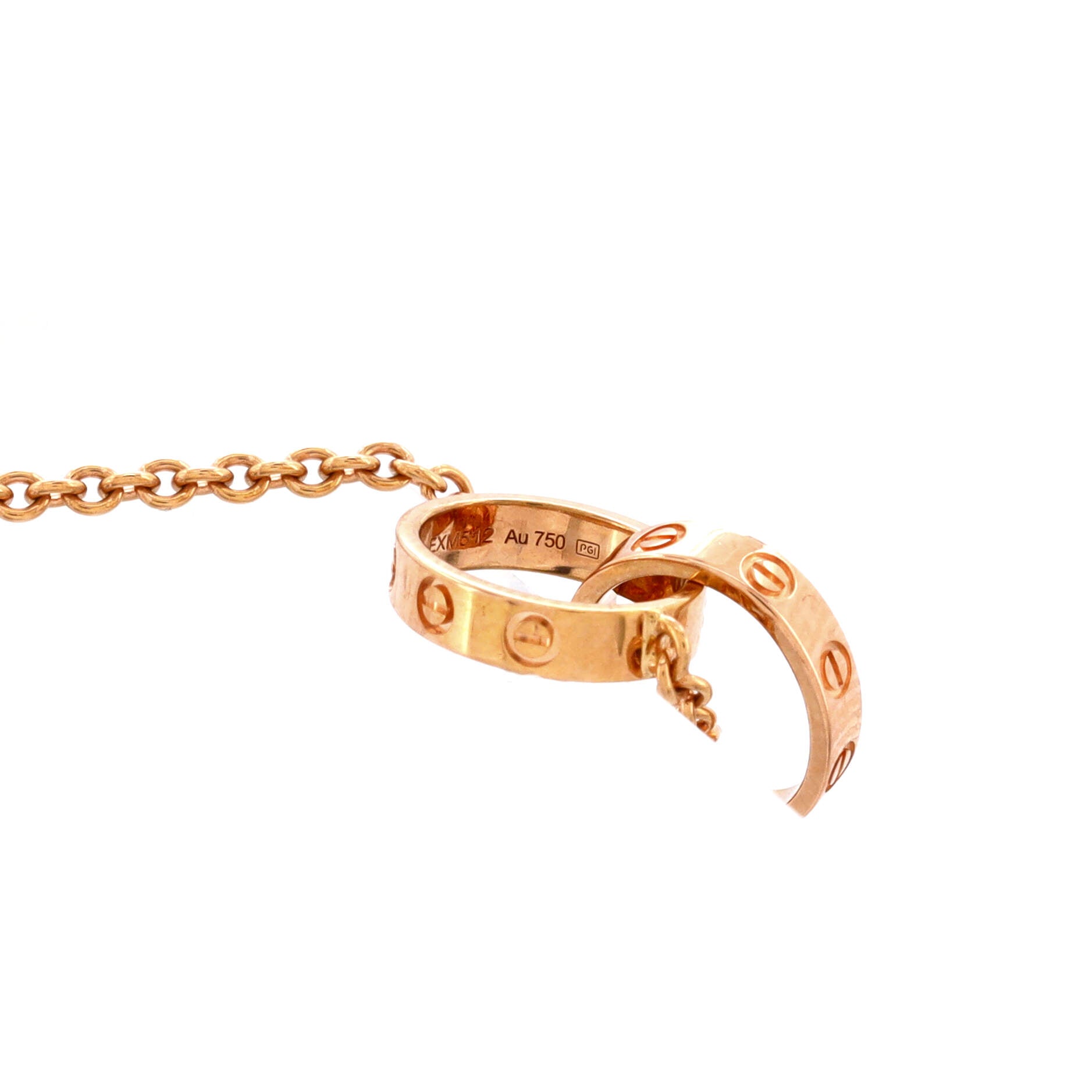 Love Interlocking Necklace 18K Rose Gold