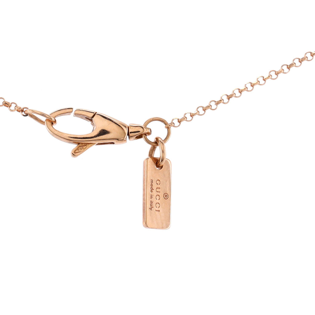 Diamantissima Drop Pendant Necklace 18K Rose Gold