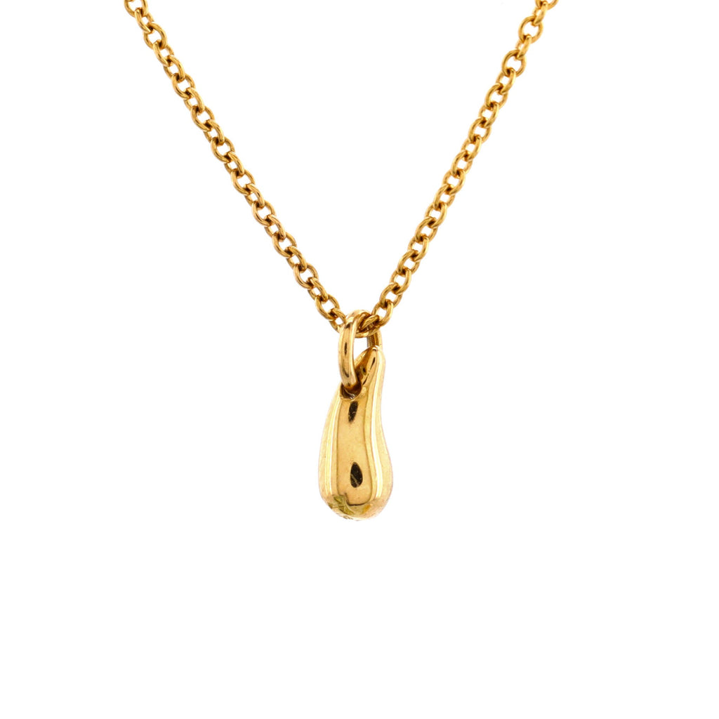 Elsa Peretti Teardrop Pendant Necklace 18K Yellow Gold 9mm