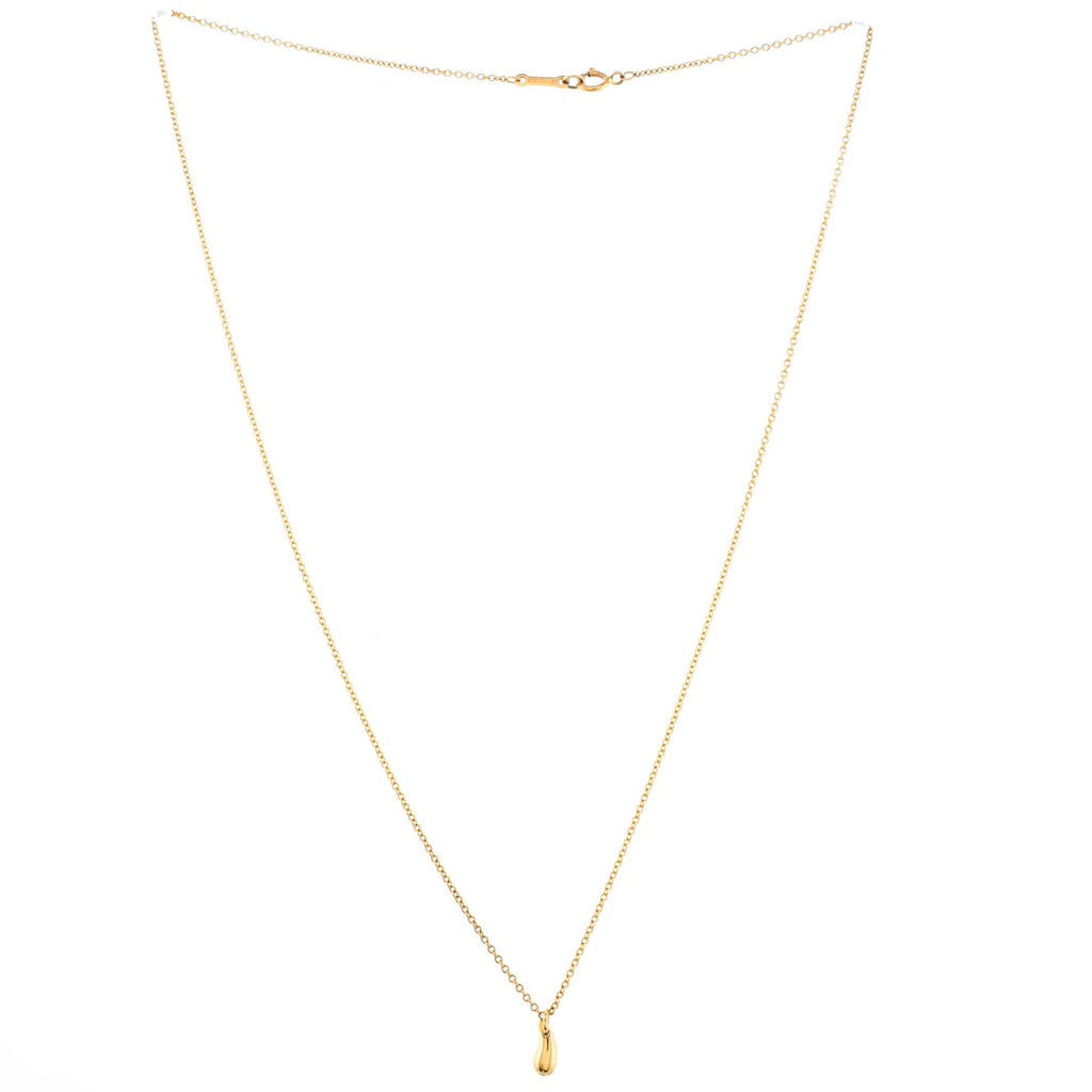 Elsa Peretti Teardrop Pendant Necklace 18K Yellow Gold 9mm