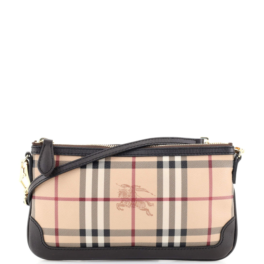 Peyton Crossbody Clutch Haymarket Coated Canvas Small
