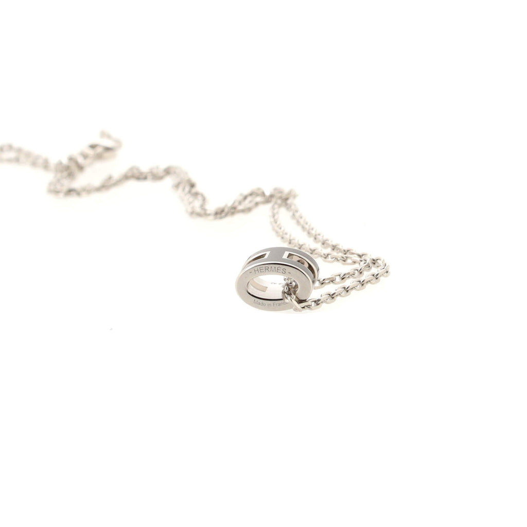 Pop H Pendant Chain Necklace Metal and Enamel Mini