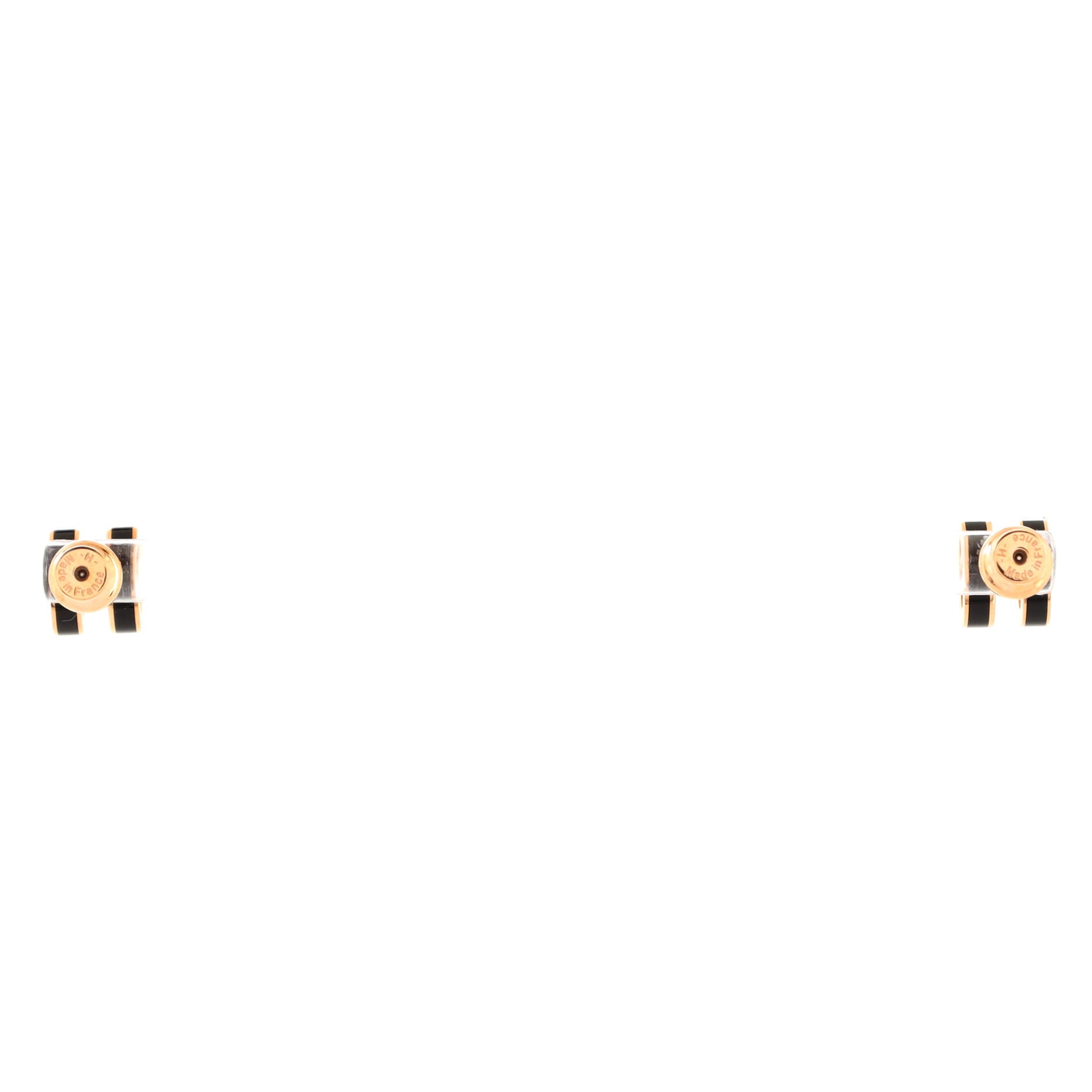 Pop H Stud Earrings Metal and Enamel Mini