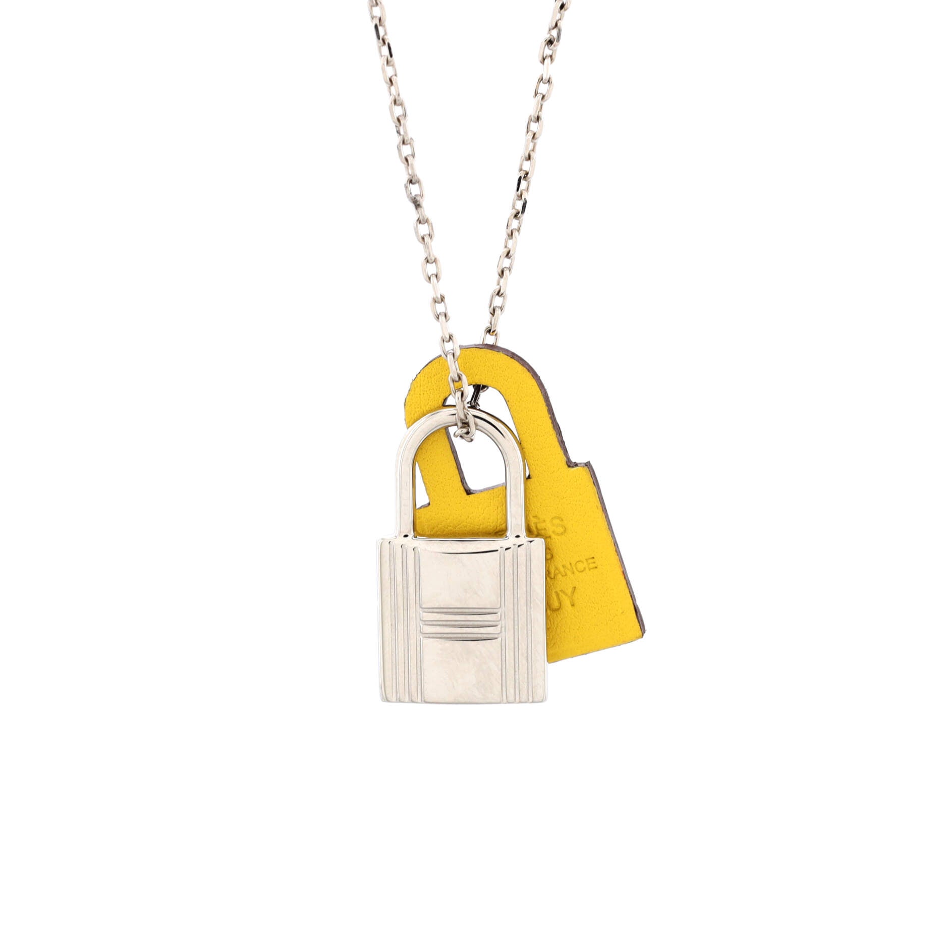 O'Kelly Pendant Necklace Metal and Leather Small