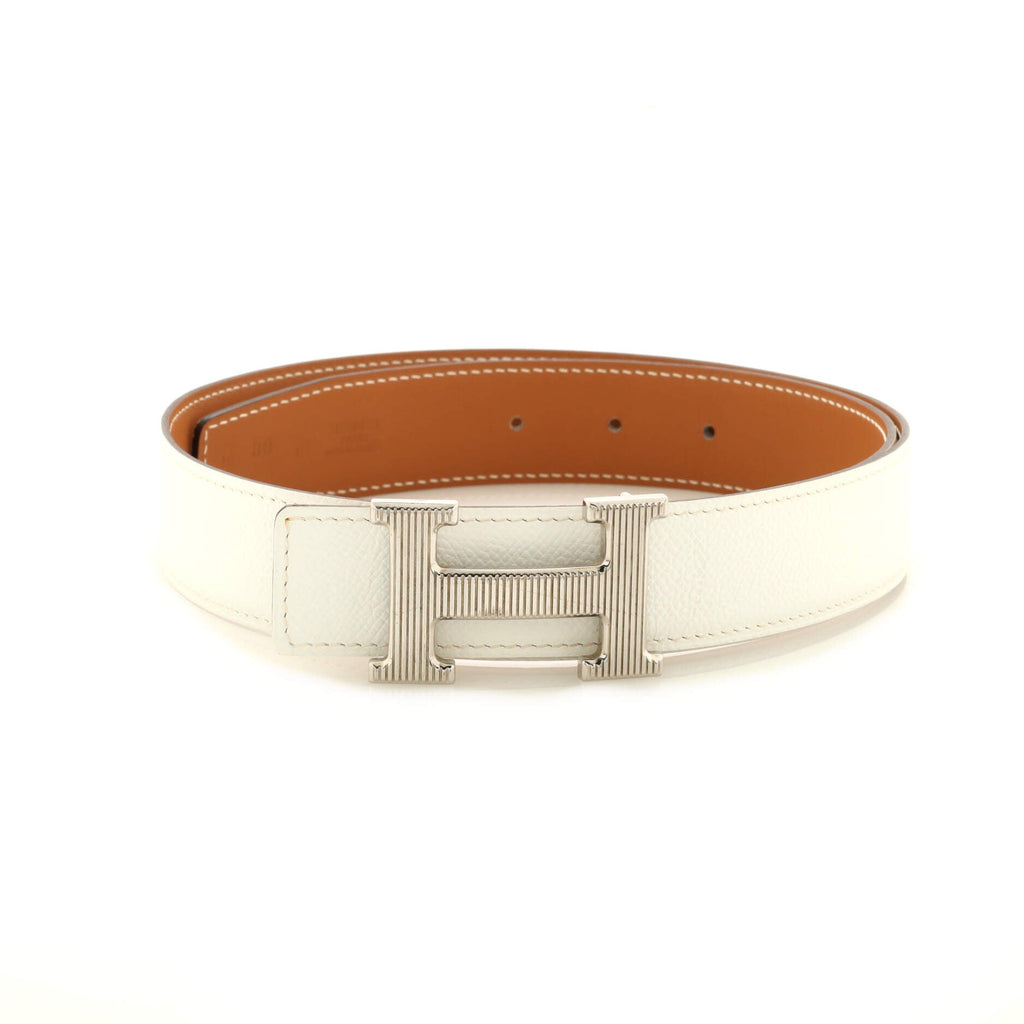 Constance Reversible Belt Leather with Guilloche Hardware Medium 80