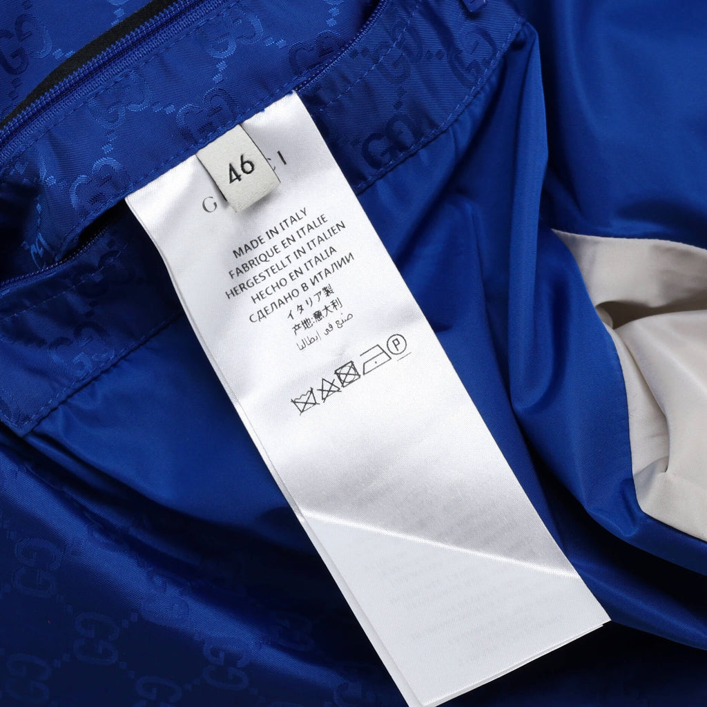 Men's Hooded Zip Windbreaker GG Jacquard Nylon
