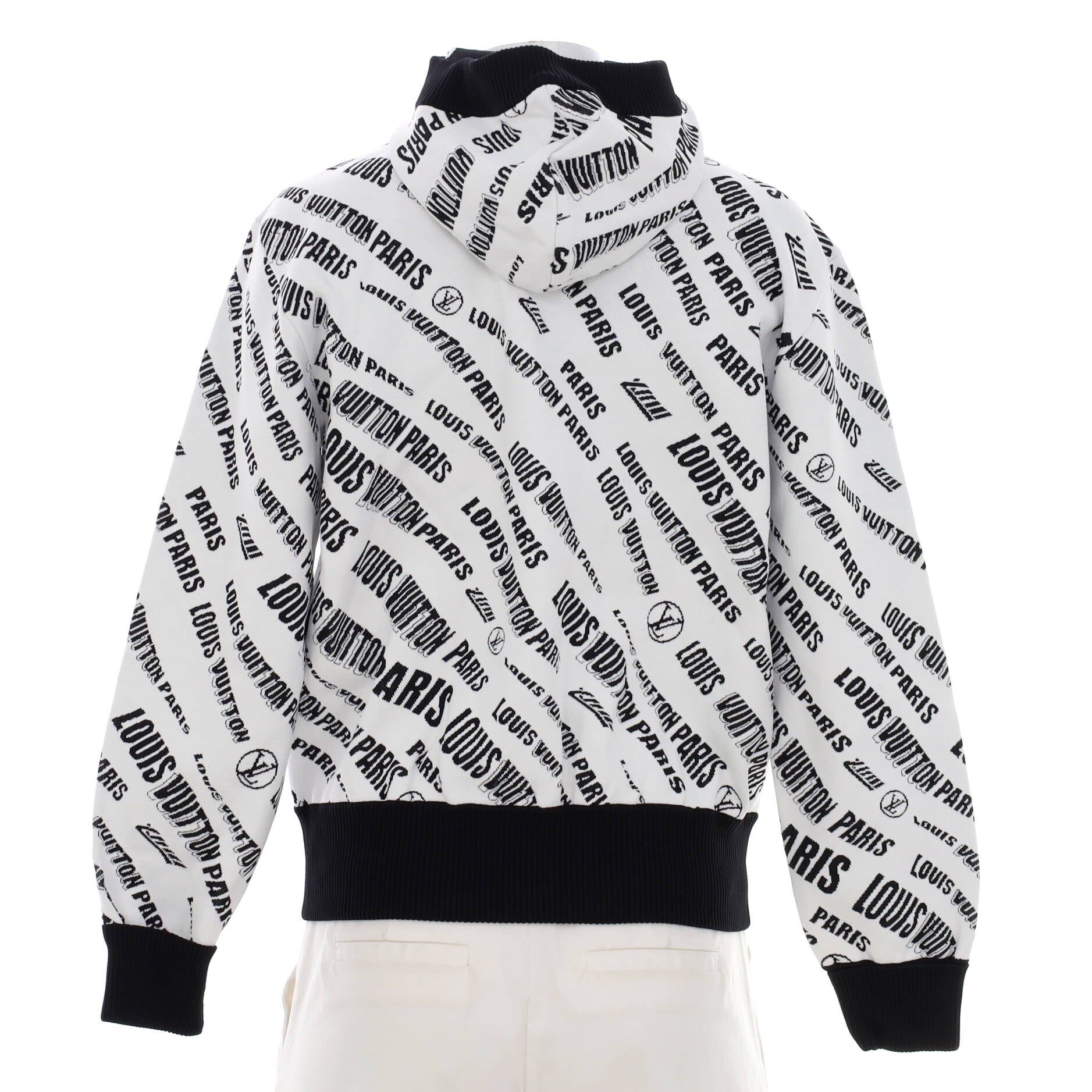 Women's Slanted Signature Jacquard Hoodie Viscose and Polyamide Blend