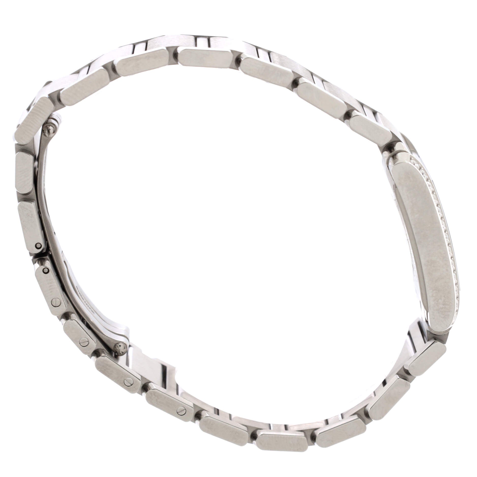 Tank Francaise Quartz Watch Stainless Steel with Diamond Bezel 25