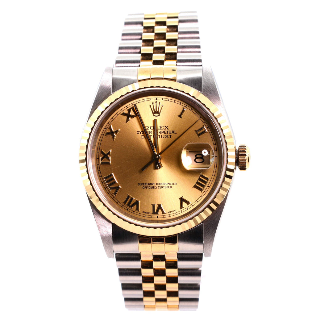 Oyster Perpetual Datejust Automatic Watch Stainless Steel and Yellow Gold 36