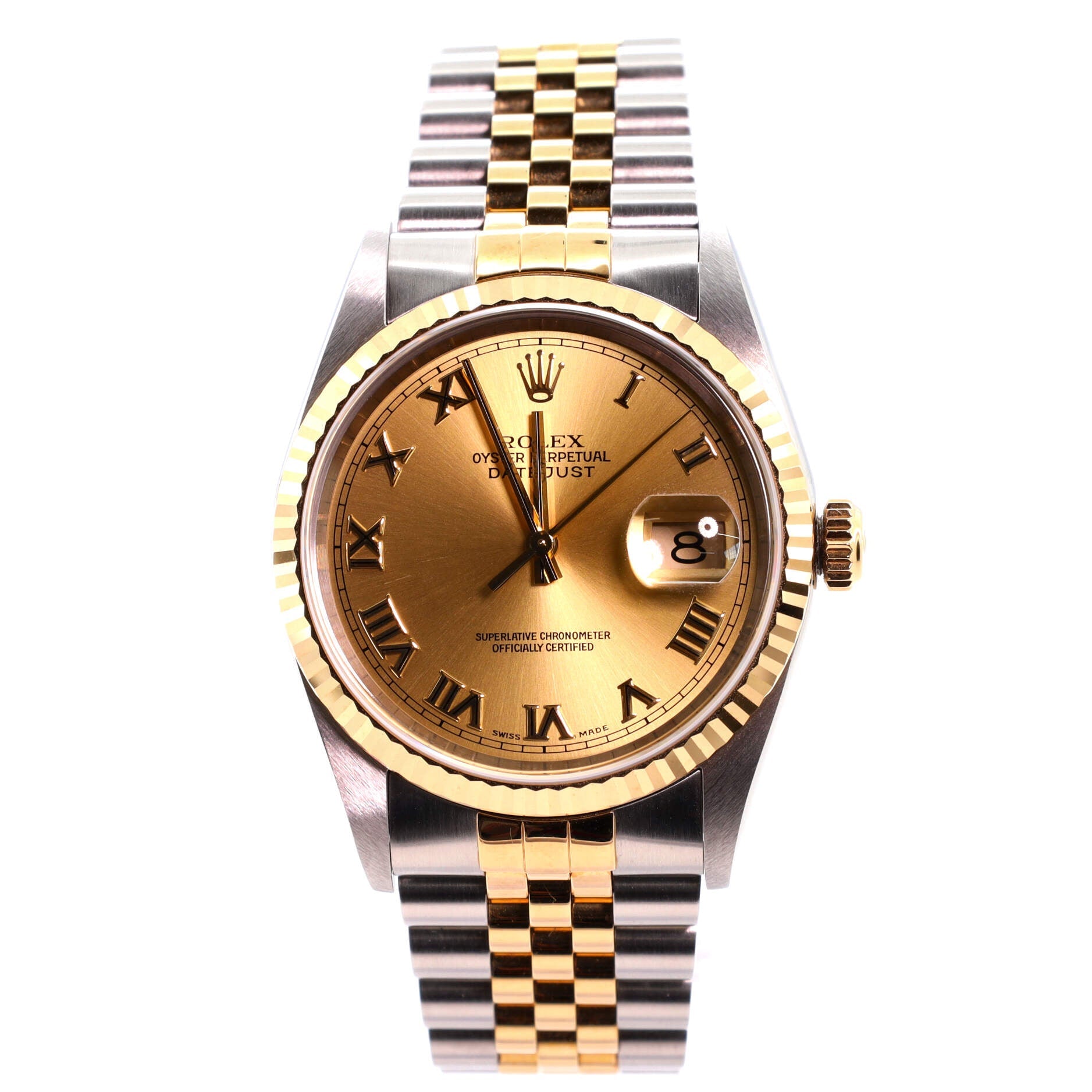Oyster Perpetual Datejust Automatic Watch Stainless Steel and Yellow Gold 36