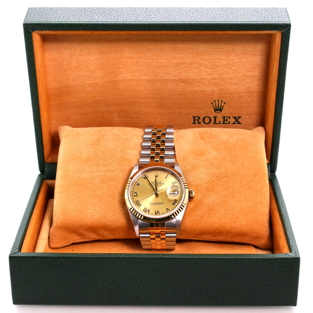 Oyster Perpetual Datejust Automatic Watch Stainless Steel and Yellow Gold 36