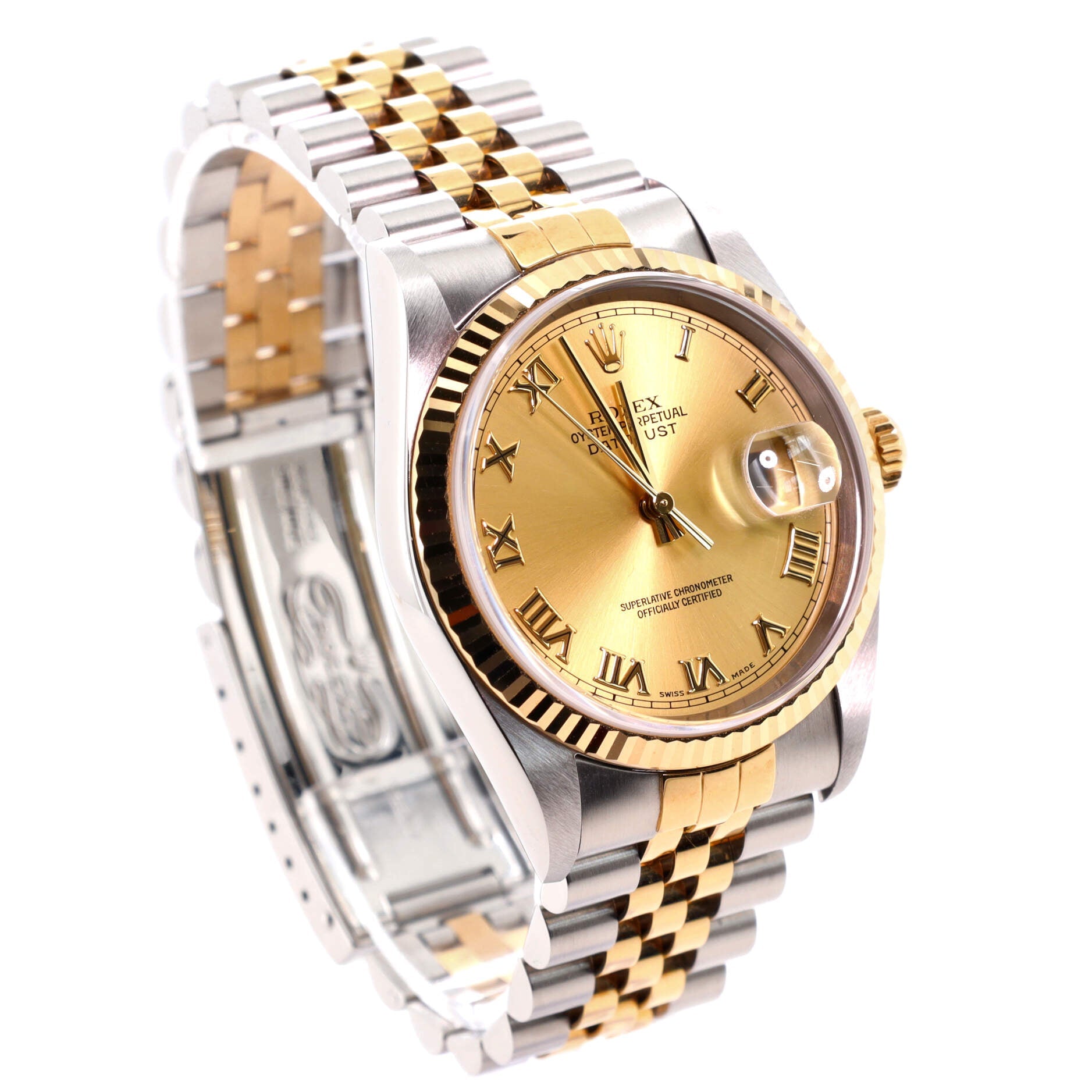 Oyster Perpetual Datejust Automatic Watch Stainless Steel and Yellow Gold 36