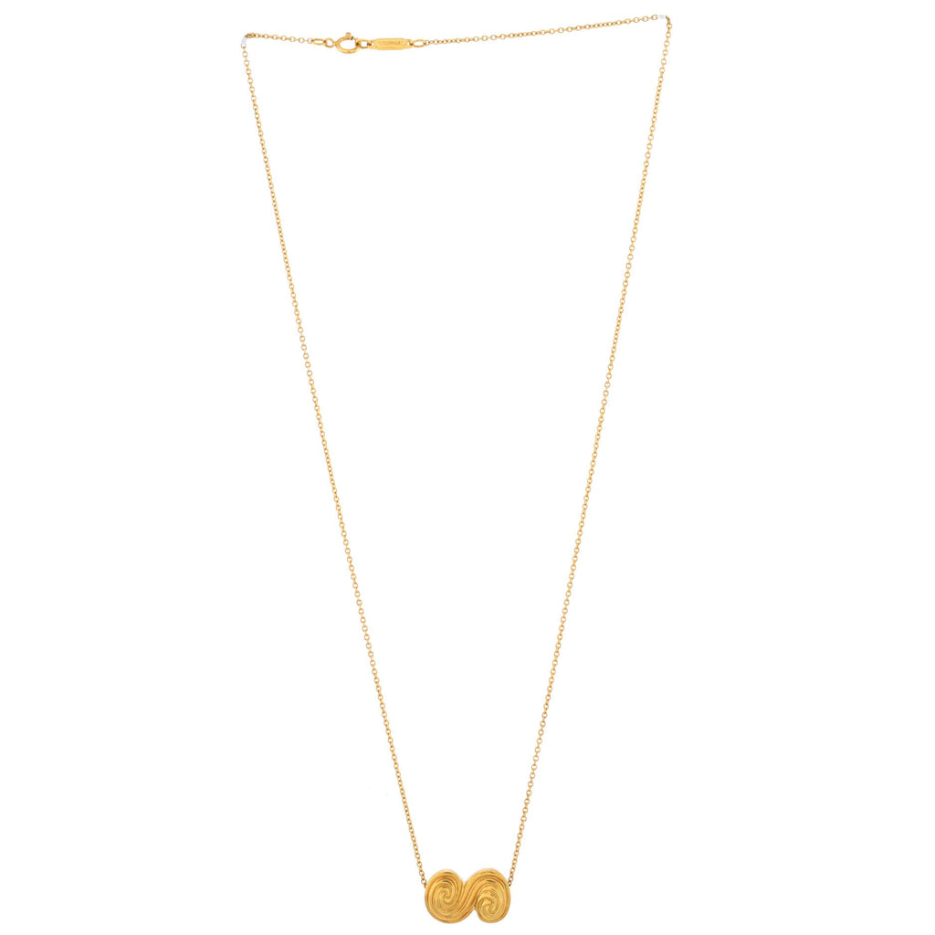 Spiro Swirl Necklace 18K Yellow Gold