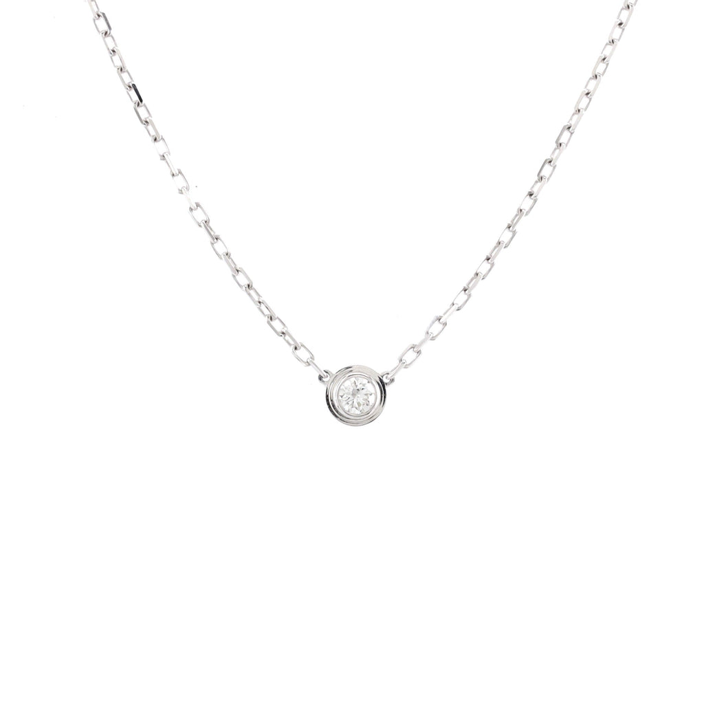 Diamants Legers Pendant Necklace 18K White Gold with Diamond Small