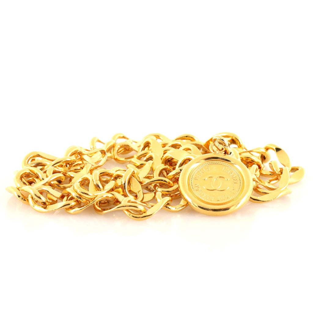 Vintage Medallion Chain Belt Metal 0