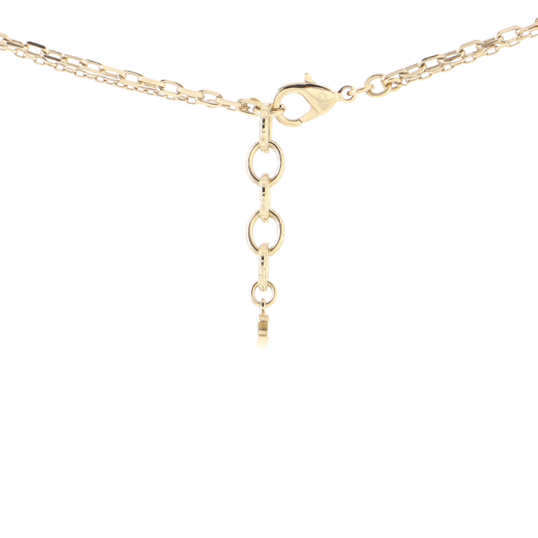 I Love Chanel Chain Necklace Metal with Resin