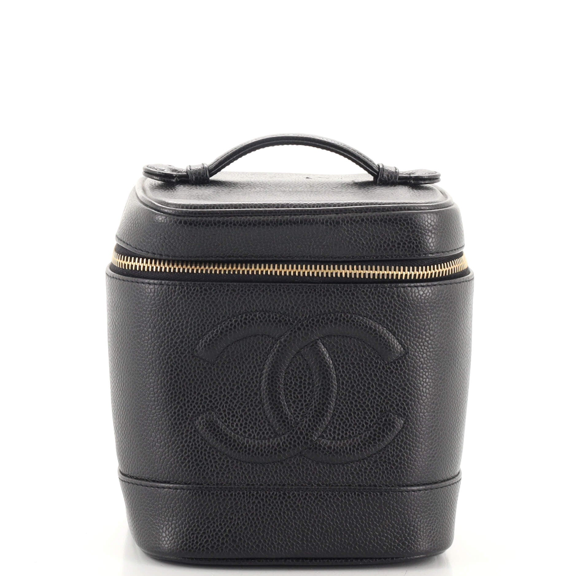 Vintage Timeless Cosmetic Case Caviar Tall