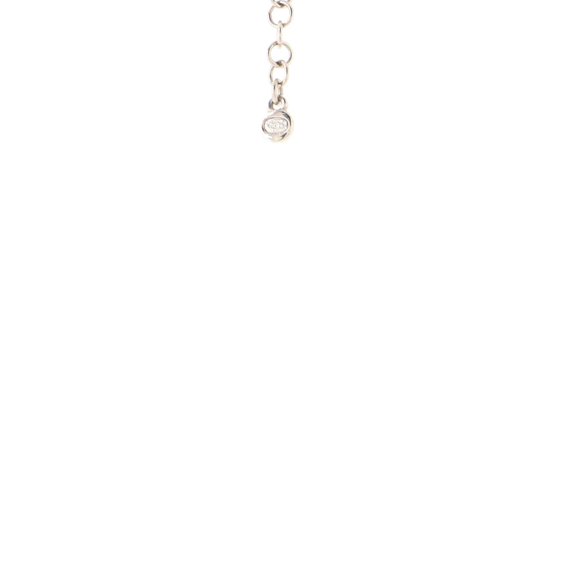 CC Cluster Drop Pendant Necklace Metal with Crystals