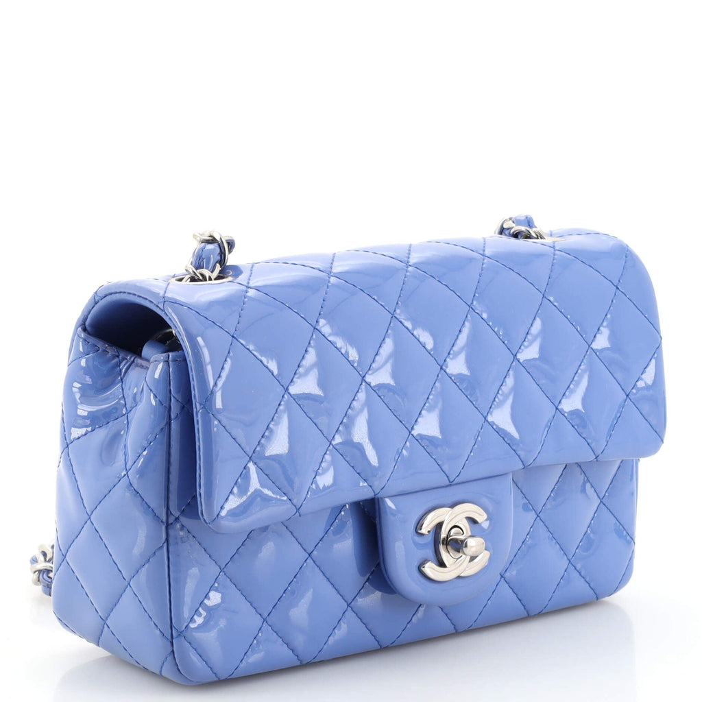 Classic Single Flap Bag Quilted Patent Mini