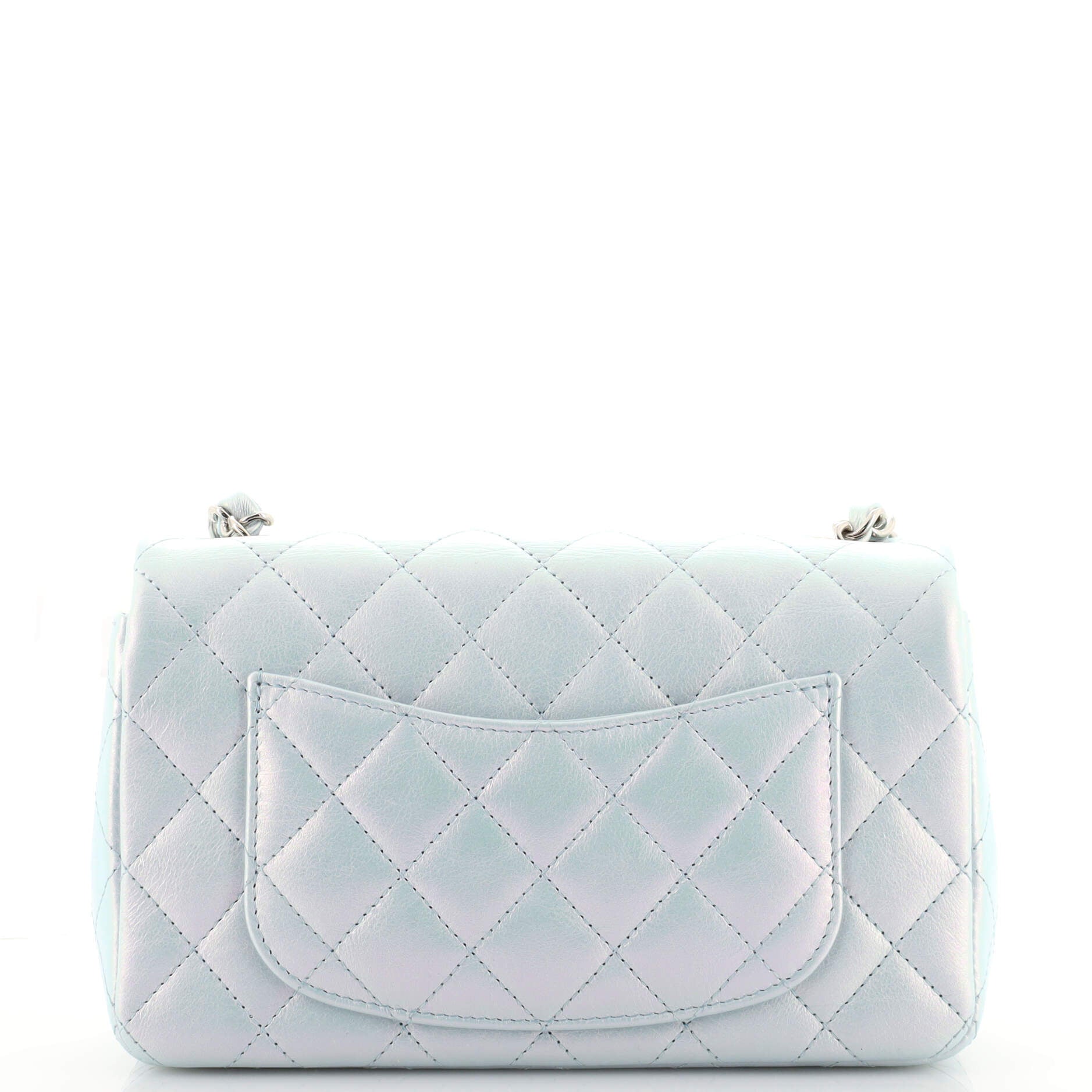 Classic Single Flap Bag Quilted Iridescent Calfskin Mini