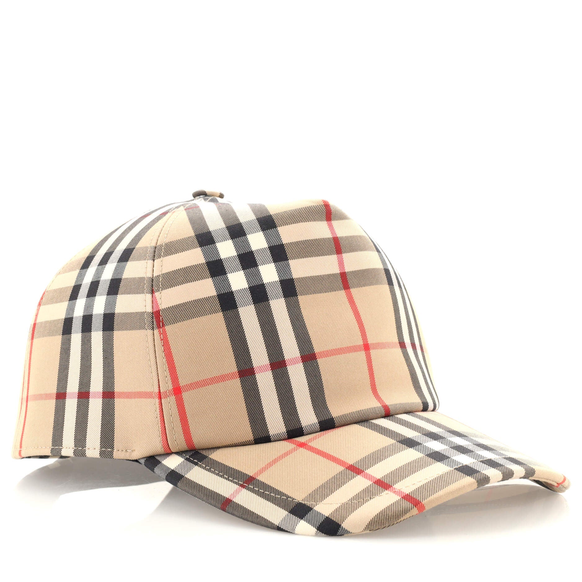 Baseball Cap Vintage Check Canvas Large