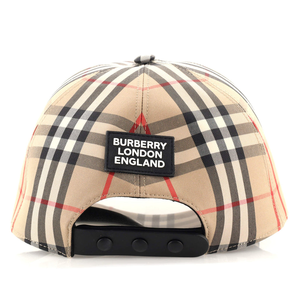 Baseball Cap Vintage Check Canvas Large