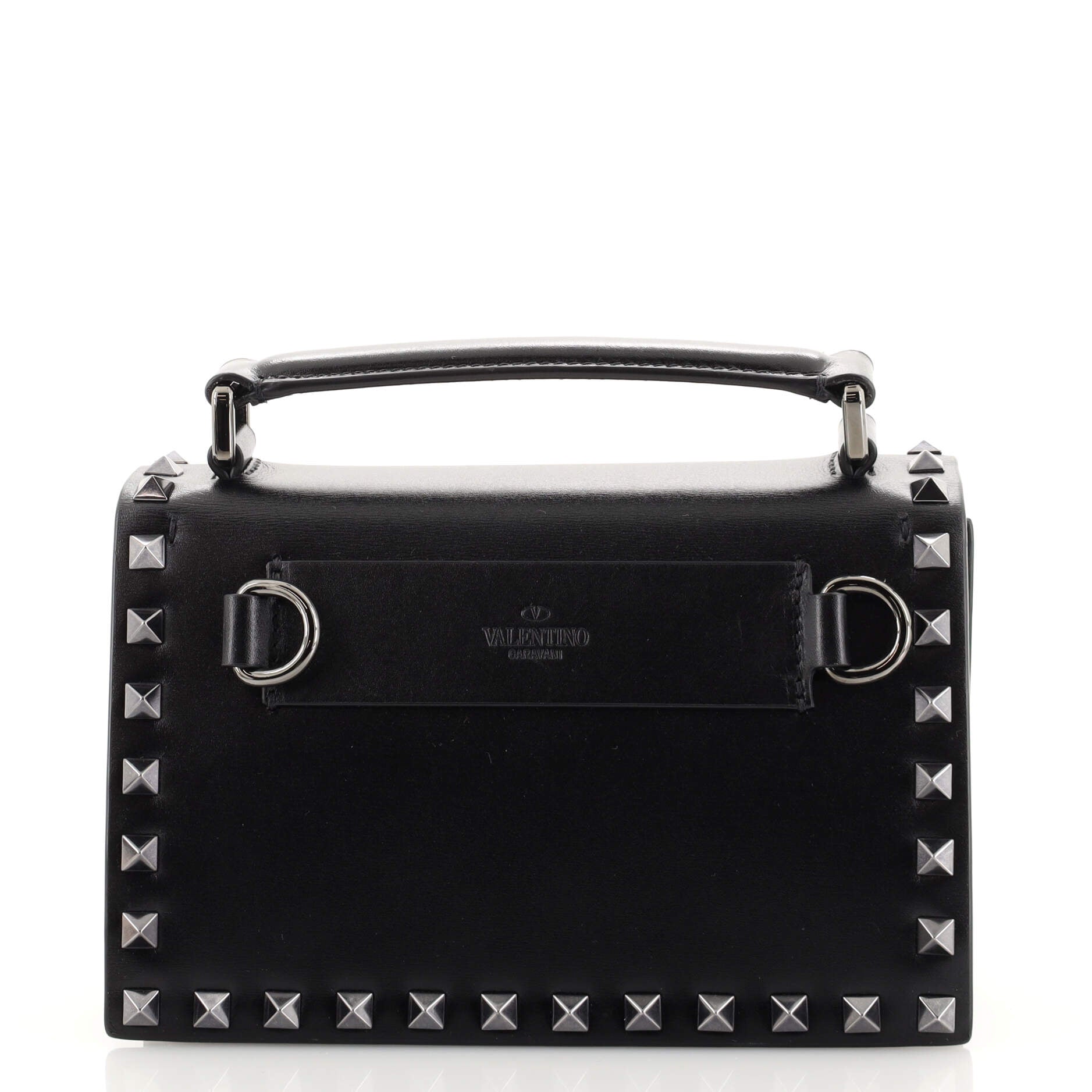 Rockstud Top Handle Crossbody Bag Leather Mini