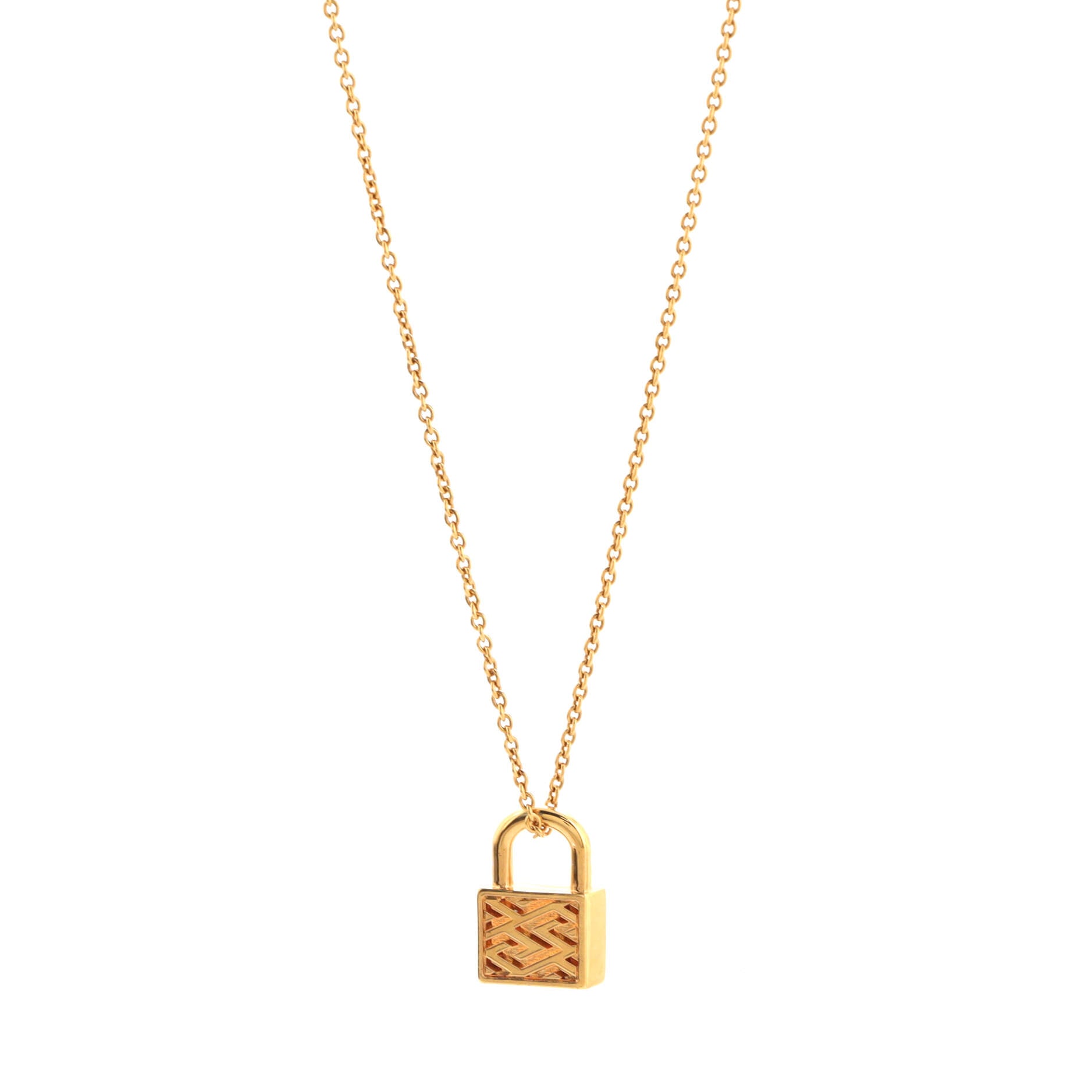 Tribute Padlock Pendant Necklace Metal