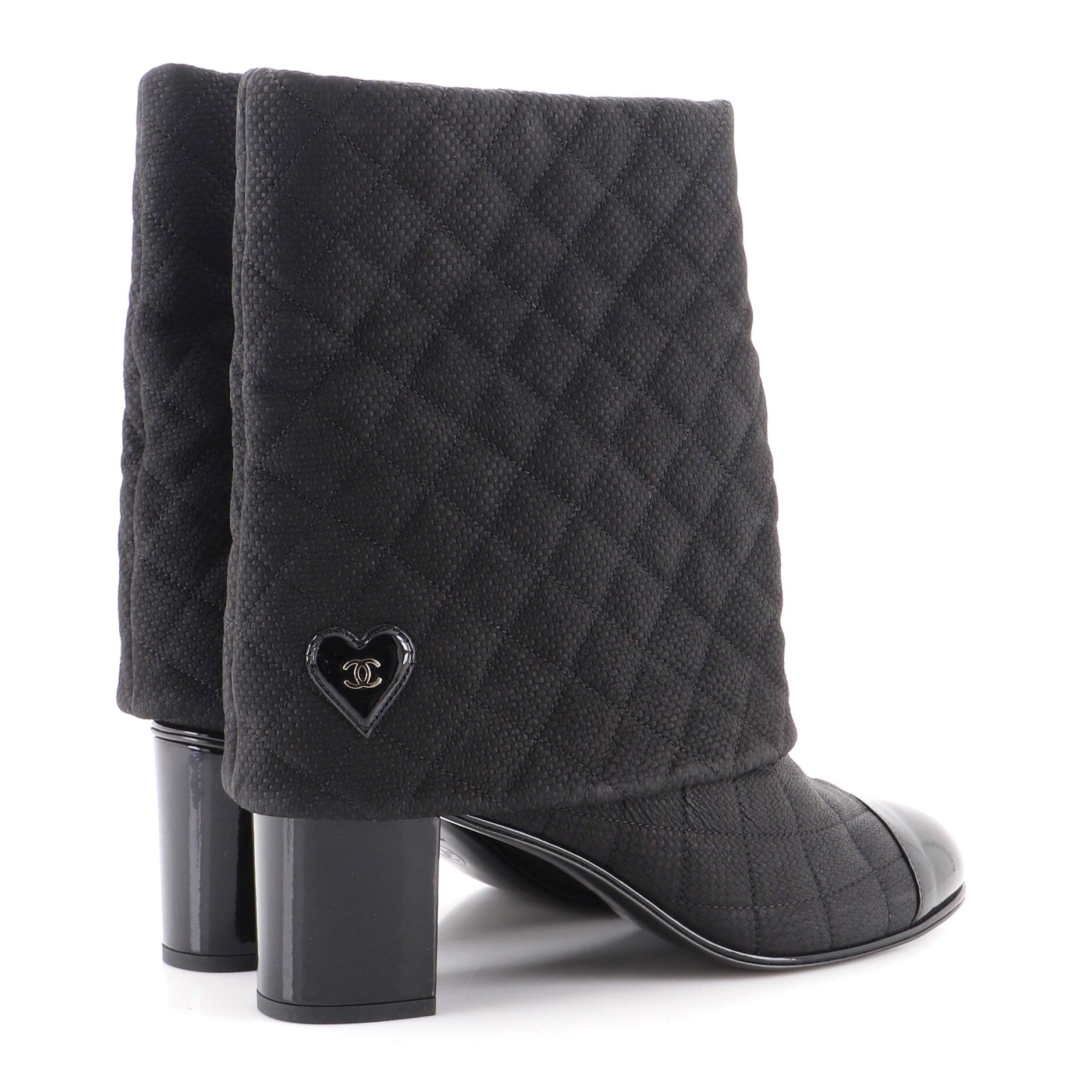 Women's Clover CC Foldover Short Boots Quilted Leather