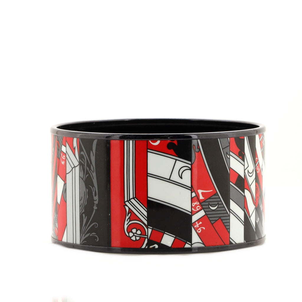 Bangle Bracelet Printed Enamel Extra Wide