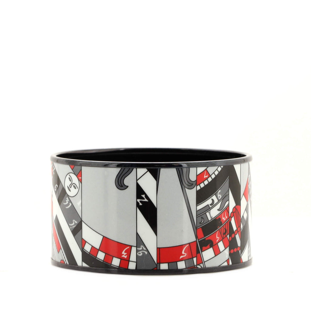 Bangle Bracelet Printed Enamel Extra Wide