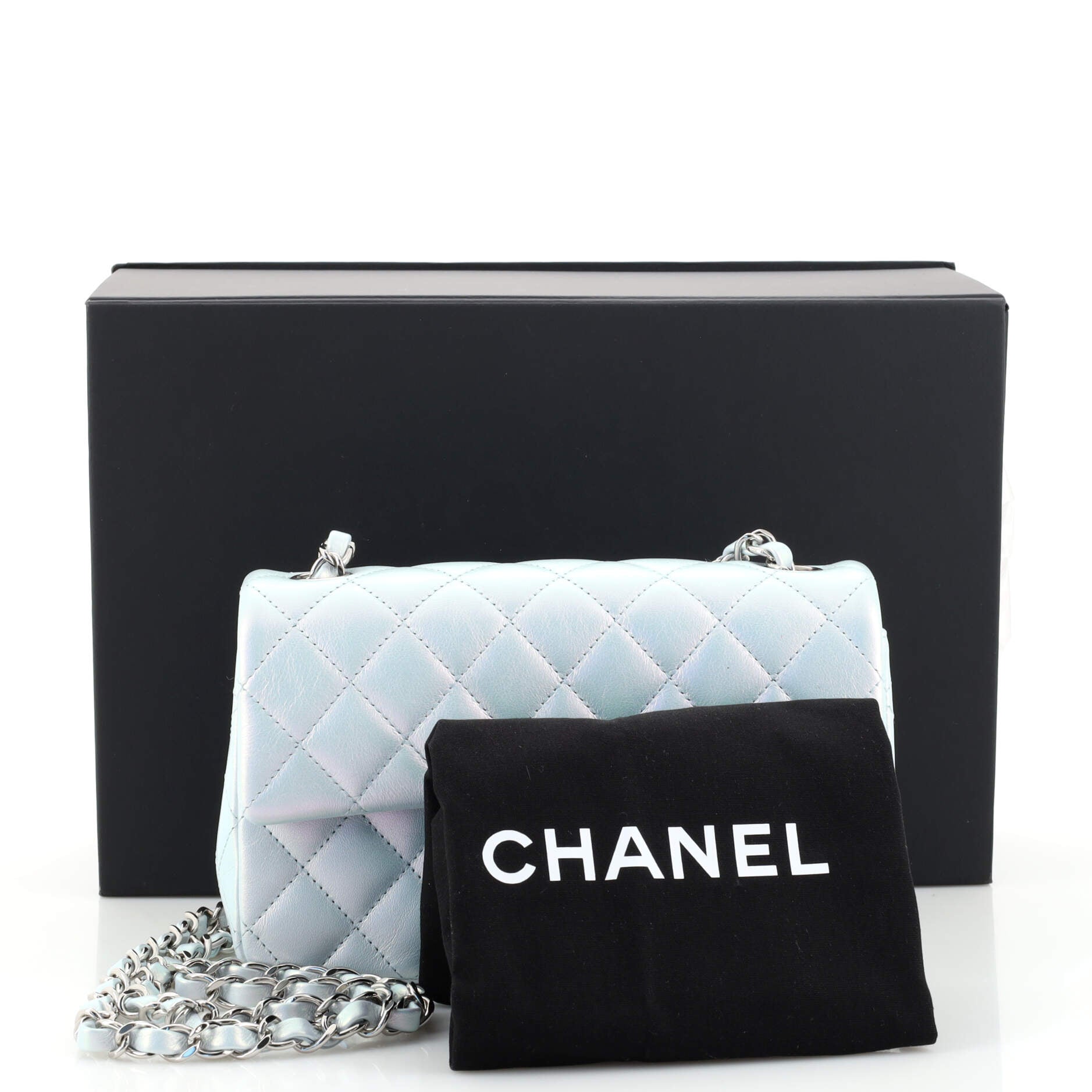 Classic Single Flap Bag Quilted Iridescent Calfskin Mini
