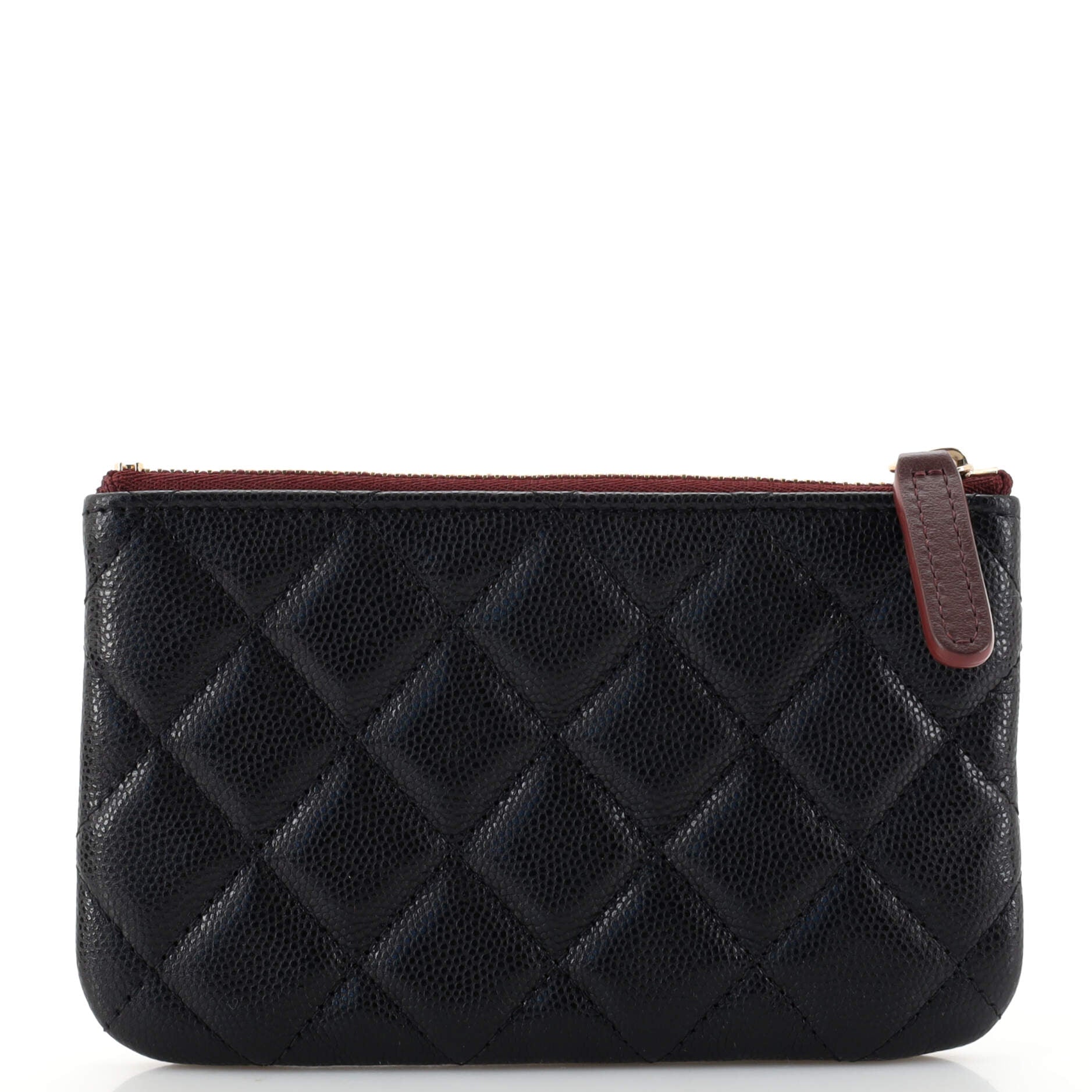 Classic O Case Pouch Quilted Caviar Mini