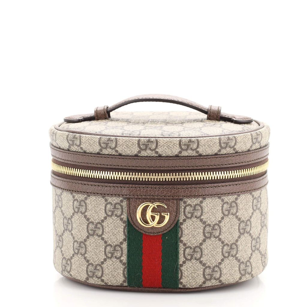 Ophidia Top Handle Cosmetic Case GG Coated Canvas Mini